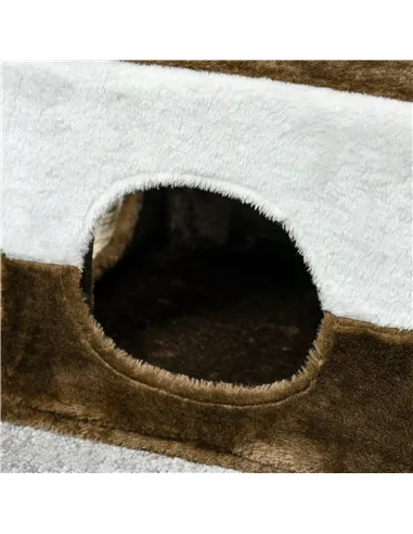 PawHut Cat Tree Tower for Indoor Cats Kitten House Scratching Posts with Condo Perch Interactive Mouse Toy, 45 x 33 x 70 cm, Bro