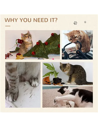 PawHut Small Cat Tree for Indoor Cats with Sisal Scratching Post Kitten Bed Cushion Ball Toy, Brown, 45x45x70 cm