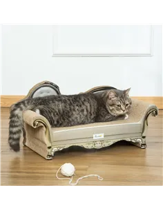PawHut Cat Furniture, with Scratching Pad & Catnip - Brown 2