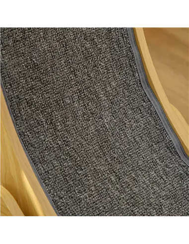 PawHut 30" Wooden Cat Running Wheel with Brake, Natural Wood Finish