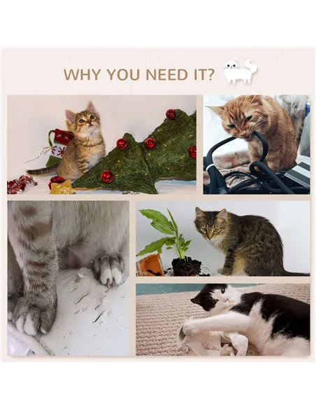 PawHut 4PCs Wall-Mounted Cat Shelves w/ Scratching Post, Hammock, Nest - Beige