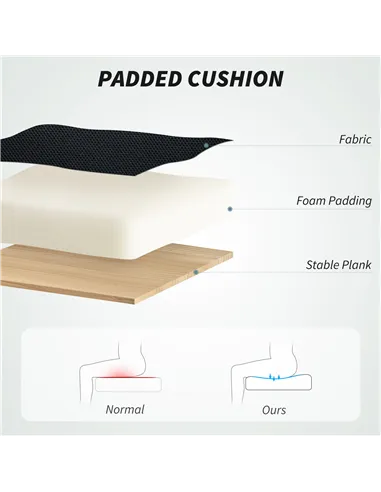 HOMCOM Draughtsman Chair, Mesh Drafting Chair, Ergonomic Office Chair with Lumbar Support, Adjustable Foot Ring, Black