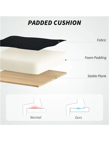 HOMCOM Draughtsman Chair, Mesh Drafting Chair, Ergonomic Office Chair with Lumbar Support, Adjustable Foot Ring, Black