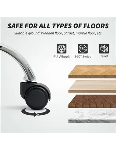 HOMCOM Draughtsman Chair, Mesh Drafting Chair, Ergonomic Office Chair with Lumbar Support, Adjustable Foot Ring, Black