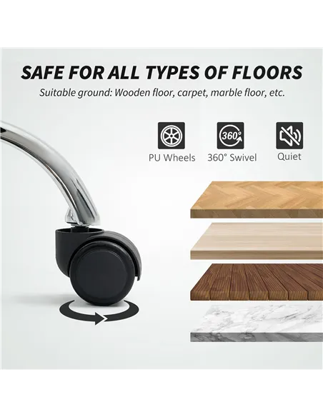 HOMCOM Draughtsman Chair, Mesh Drafting Chair, Ergonomic Office Chair with Lumbar Support, Adjustable Foot Ring, Black