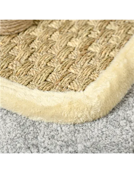 PawHut 56cm Cat Tree for Indoor Cats, with Scratching Post, Tunnel, Toy Ball - Beige