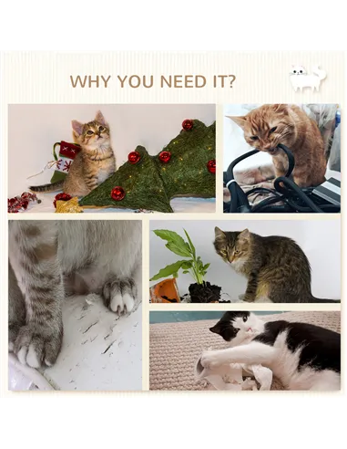 PawHut 4 Piece Cat Shelf with Scratching Post, Wall-Mounted Cat Tree for Indoor Cat - Grey