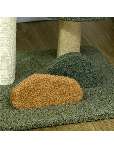 PawHut 52cm Small Cat Tree for Indoor Cats, Scratching Posts with Two Beds, Toy Ball