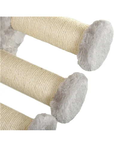 PawHut Four-Piece Cat Wall Furniture, with Hammock, Ladder, Platforms, Steps, for Indoor Use - Grey