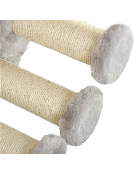 PawHut Four-Piece Cat Wall Furniture, with Hammock, Ladder, Platforms, Steps, for Indoor Use - Grey