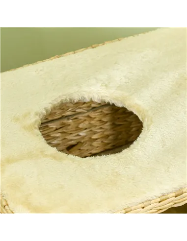 PawHut 95cm Cat Tree Tower for Indoor Cats, with Scratching Post, Cat House, Toy Ball, Platform - Beige