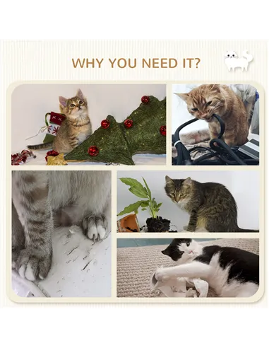 PawHut Four-Piece Cat Wall Furniture with Hammock, Perches, Ladder, Scratching Post, Grey