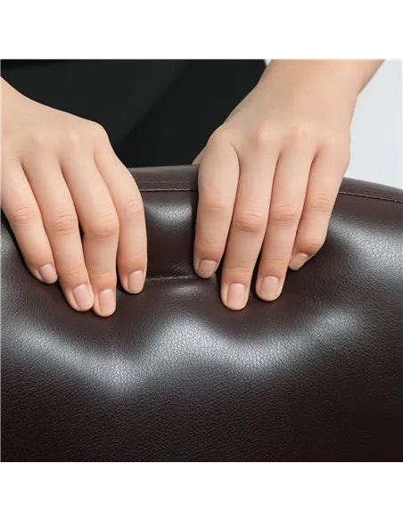 HOMCOM Swivel Executive Chair PU Leather Computer Desk Chair, Dark Brown