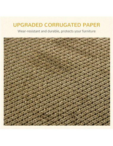 PawHut Two-In-One Cat House, Cat Scratching Board with Scratcher, Catnip, Cat Cardboard Scratcher for Indoor Cats