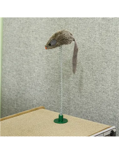 PawHut TV-Shaped Scratching Board with Scratcher, Catnip, Toy Rat, Cat Scratcher for Indoor Cats, 43 x 23 x 32.5cm