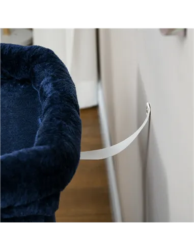 PawHut Sisal Cat Rest & Play Activity Tree w/ 2 House Navy Blue