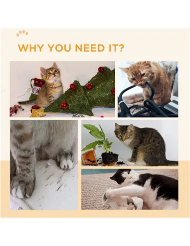 PawHut Four-Piece Cat Scratching Board, Cat Treadmill Replacement, 55 x 26cm - Brown