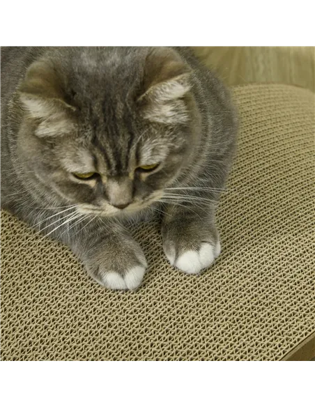 PawHut Four-Piece Cat Scratching Board, Cat Treadmill Replacement, 55 x 26cm - Brown