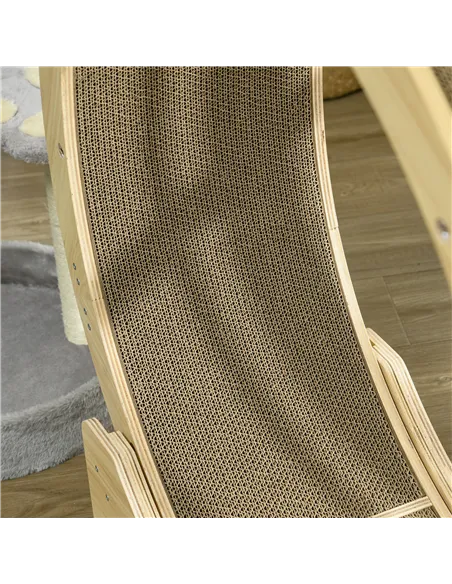 PawHut Four-Piece Cat Scratching Board, Cat Treadmill Replacement, 55 x 26cm - Brown