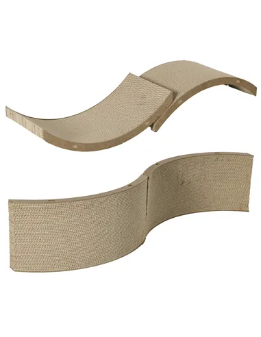 PawHut Four-Piece Cat Scratching Board, Cat Treadmill Replacement, 55 x 26cm - Brown