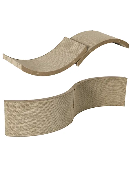 PawHut Four-Piece Cat Scratching Board, Cat Treadmill Replacement, 55 x 26cm - Brown