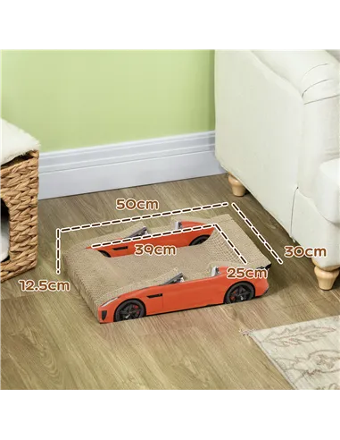 PawHut 2 in 1 Cat Scratching Board with Catnip, Car-shaped