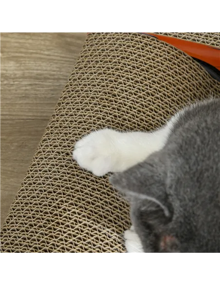 PawHut 2 in 1 Cat Scratching Board with Catnip, Car-shaped