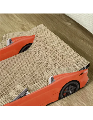 PawHut 2 in 1 Cat Scratching Board with Catnip, Car-shaped