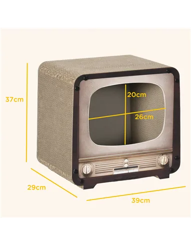 PawHut 2 in 1 TV Shape Cat Scratching Board House with Catnip, for Indoor Cats, Brown