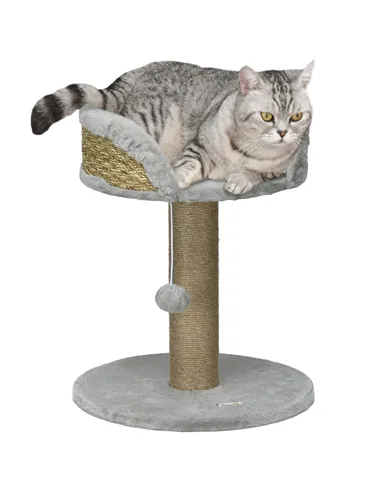 PawHut Cat Tree Tower with Scratching Posts, Grey