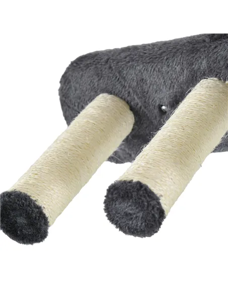 PawHut 4PCs Wall-Mounted Cat Shelves w/ Scratching Post, Hammock, Nest - Dark Grey