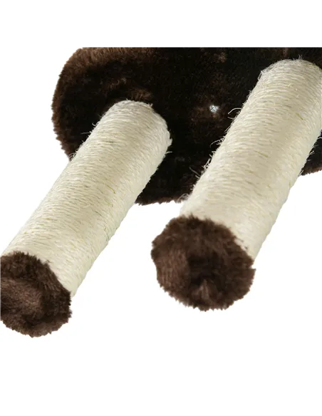 PawHut 4PCs Wall-Mounted Cat Shelves w/ Scratching Post, Hammock, Nest - Brown