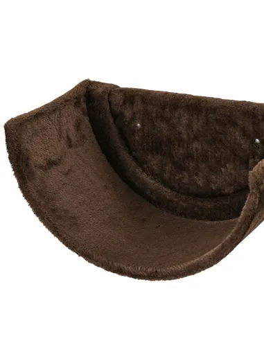 PawHut 4PCs Wall-Mounted Cat Shelves w/ Scratching Post, Hammock, Nest - Brown