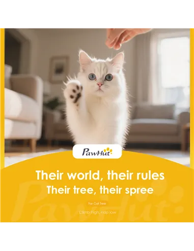 PawHut 173cm Cat Tree Scratching House, Activity Play Centre, Charcoal Grey