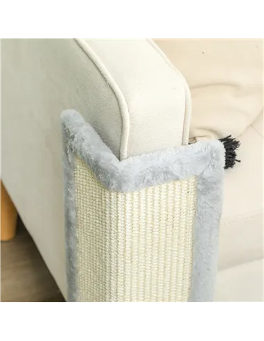 PawHut 56cm Corner Cat Scratching Post with Sisal Scratching Pad, Grey