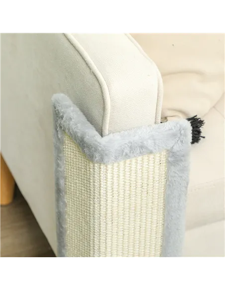 PawHut 56cm Corner Cat Scratching Post with Sisal Scratching Pad, Grey