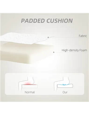 HOMCOM Armless Heart Computer Desk Chair, Teddy Fleece Swivel Office Chair, Makeup Vanity Chair with Height Adjustable, Wheels, 