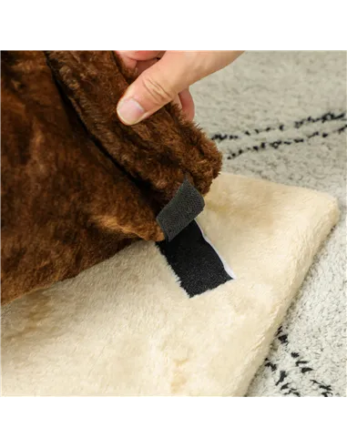 PawHut 47cm Small Cat Tree w/ Scratching Post, Bed, Cat Tunnel, Toy Ball, Dark Brown