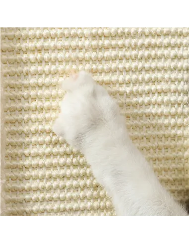 PawHut 3-in-1 Cat Scratching Post, 67cm Cat Scratcher w/ Track Ball Toy, Oak Tone