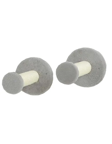 PawHut 3-Piece Cat Wall Furniture with Scratching Posts, Scratching Pads, Perches, Cat Wands, Toy Balls, Light Grey