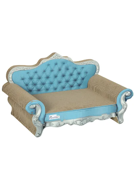 PawHut 2-in-1 Cat Scratcher with Catnip for Indoor Cats, Light Blue