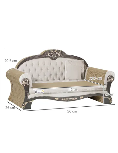 PawHut 2-in-1 Cat Scratcher with Organic Catnip for Indoor Cats, 29.5 x 56 x 26cm, Brown