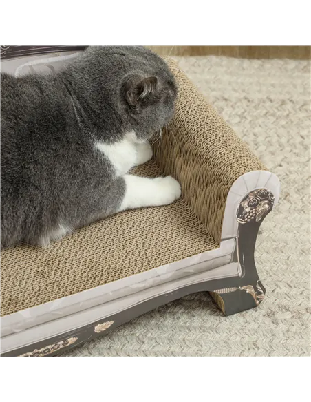 PawHut 2-in-1 Cat Scratcher with Organic Catnip for Indoor Cats, 29.5 x 56 x 26cm, Brown