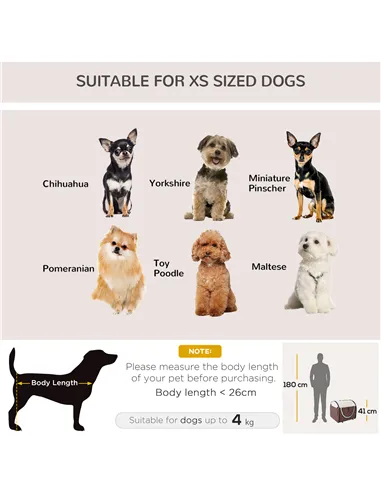 Pawhut Folding Fabric Soft Pet Crate, 46Lx36Wx41H cm - Brown