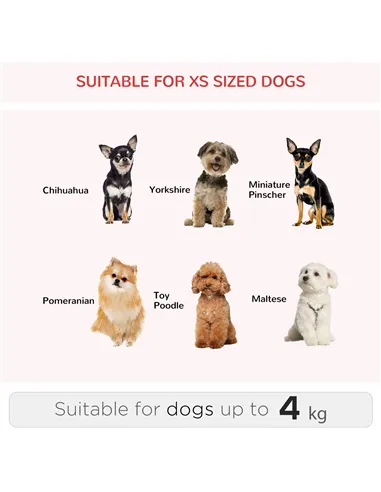 PawHut Pet Travel Backpack Bag Cat Puppy Dog Carrier w/ Trolley and Telescopic Handle Portable Stroller Wheel Luggage Bag (Red)