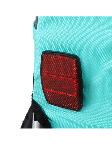 PawHut Folding Dog Bike Trailer Pet Cart Carrier for Bicycle Travel in Steel Frame with Hitch Coupler - Light Blue & Grey