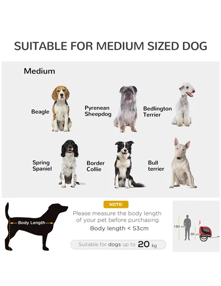 PawHut Steel Dog Bike Trailer Pet Cart Carrier for Bicycle Kit Water Resistant with Hitch Coupler Travel Black and Red