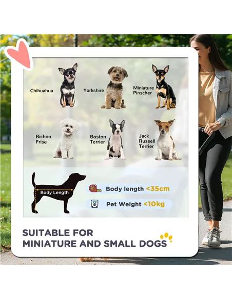 PawHut Dog Stroller, 3 Wheels Foldable Cat Dog Pram with Cup Holder, Storage Basket, Pet Stroller for Small Miniature Dogs, Brow