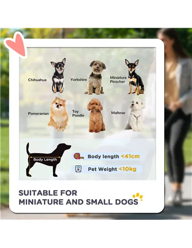 PawHut Dog Stroller Foldable Pet Pram, 3 Wheels Dog Pushchair with Brake, for Small Miniature Breeds, Cats, Red