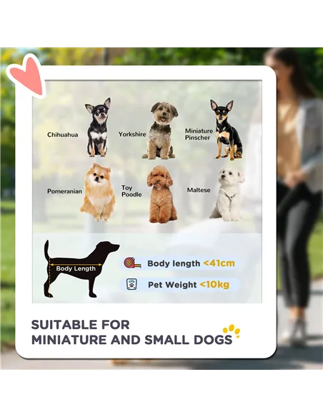 PawHut Dog Stroller Foldable Pet Pram, 3 Wheels Dog Pushchair with Brake, for Small Miniature Breeds, Cats, Red